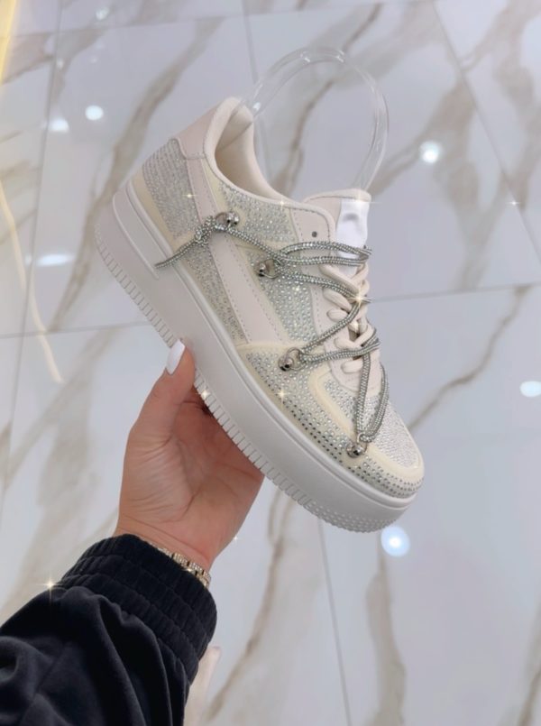 Sneakers Beige Brillantinate